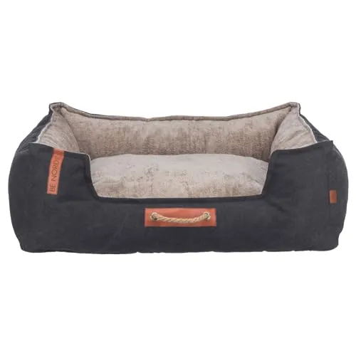 TRIXIE Hundebett BE Nordic Föhr 60x50 cm - Hundebett für kleine & große Hunde, kuschelig mit Schaumstofffüllung, abnehmbar & waschbar, unterstützt Meeresschutzprojekte
