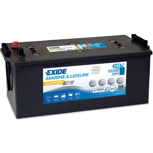 Exide Equipment Gel ES2400 12V 210Ah Gelbatterie - Hochleistungs-Gelbatterie für Wohnmobile, ideal für Solar- und USV-Anwendungen mit 1200 Zyklen und kompakter Bauweise (518 x 279 x 240mm).