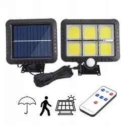 Solar-gartenleuchte Mit Bewegungs- Und Dämmerungssensor, 120 Leds + Fernbedienung