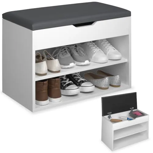 tectake® Schuhschrank mit Sitzbank