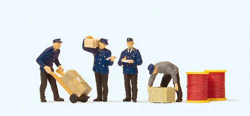 Preiser H0 10578 Figuren-Set Güterbodenpersonal der DB 1:87