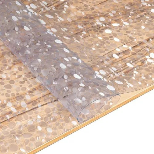 ANRO Tischfolie Tischschutzfolie mit Struktur für Hochglanz und Glastische Tischdecke Folie für Tisch Tischschutz 1,5mm 100x90cm