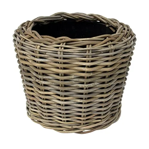 Drypot rdvspgry34 Geflecht grau - Beige Übertopf - Garten-Zubehör mit einzigartigem Drypot-Konzept, ideal für Innen- und Außenbereiche und langlebiger als herkömmliche Weidentöpfe.