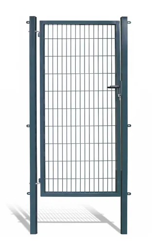 Gartentor Anthrazit 1000x2000mm - Ideal für Stabmattenzaun - Robustes Fußgängertor aus pulverbeschichtetem Metall, UV-geschützt und korrosionsbeständig. Perfekt für Gartenzaun-Projekte, inklusive Befestigungsmaterial.