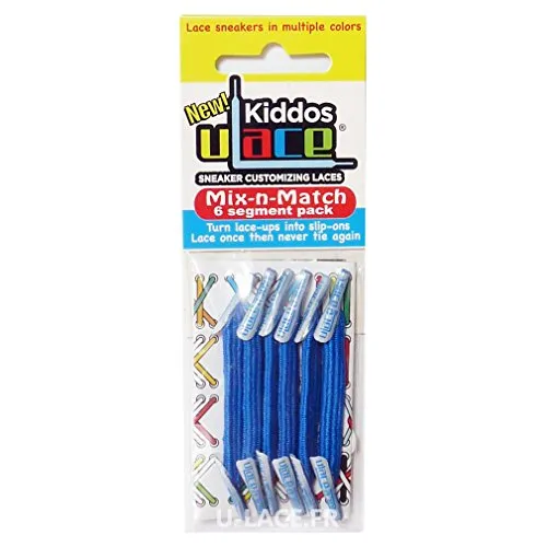 U-lace Kiddos - Elastische Schnürsenkel - Hellblau Verpackung - Mix-N-Match
