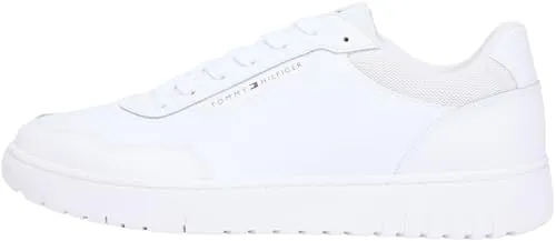 Tommy Hilfiger Herren Th Basket Core Lite LTH Fm0Fm05713 Low Top - Weiße Sneakers, Größe 44.5 EU - Authentische Tommy Hilfiger Sneakers im lässigen Design, ideal für den Alltag und kombiniert Stil mit Komfort.