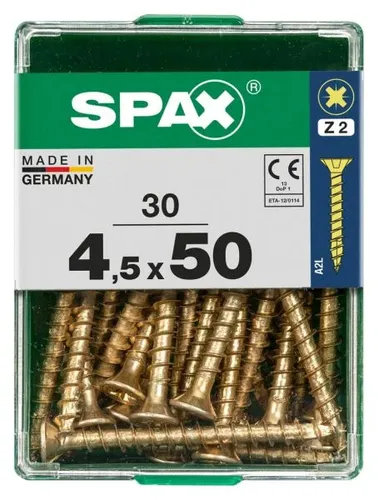 Spax Universalschrauben 4.5 x 50 mm PZ 2 - 30 Stk.  Schraube