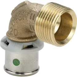 Viega Sanfix-P Bogen 302900 16 mm x R 1/2, 90Grad, mit SC-Contur, Mehrkant, Rotguss