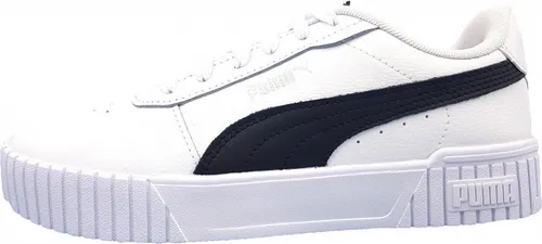 Puma Damen-Sneaker Carina 2.0 Weiß-Schwarz - Sneaker für Damen mit SOFTFOAM+ Einlegesohle für optimalen Komfort und Dämpfung, ideal für den Alltag und inspiriert von 80er-Jahre Tennis-Stil.