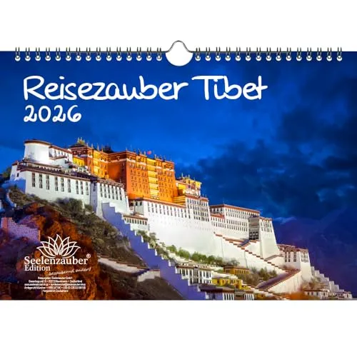 Reisezauber Tibet DIN A4 Kalender für 2026 Tibet Lama Budha Reise Free Urlaub - Seelenzauber