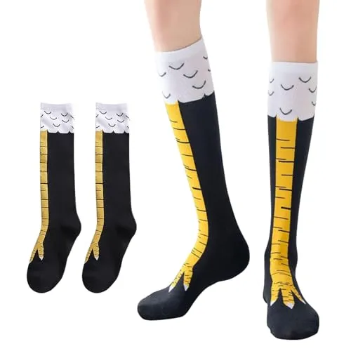 Produktbild Chicken Leg Socks,Karneval Chicken Socks Kostüm,Hühner Socken Hühnerbeine Kostüme,Huhn Witzige Socken Lustig Herren,Funny Sock Erwachsene,HüHnersocken Leg Kinder Ostersocken Damen Fasching Rock Kostüm