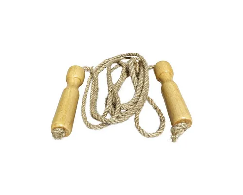 GICO Springseil Springseil Gymnastikseil aus Holz, L 235 cm, Indiv.verstellbarn3002