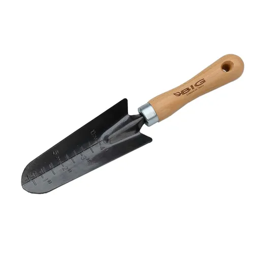 Blumenkelle Pflanzkelle Qualitätsstahl Kleine Schaufel Holz Garten Beeten 28cm