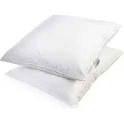 2er Set | Kopfkissen 80x80 cm | Füllung: 1300 Gramm Federn, Gänsefedern | 100% Natur Kissen | Bezug: 100% Baumwolle | Federkissen 80 x 80 cm |