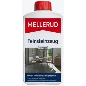 MELLERUD CHEMIE GMBH MELLERUD Fliesen und Feinsteinzeug Reiniger, streifenfrei, für Verschmutzung auf hochglänzenden und matten Feinsteinzeugfliesen, 1000 ml - Flasche 2001000943