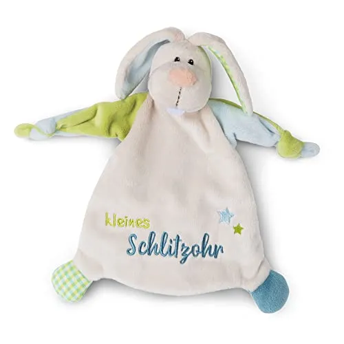NICI Schmusetuch Hase Kleines Schlitzohr 25x25 cm – Schnuffeltuch ab 0+ Monaten – Kuscheltuch für Babys & Kleinkinder – Baby Kuscheltier/Schnuffeltuch – Schmusetuch für Mädchen & Jungen