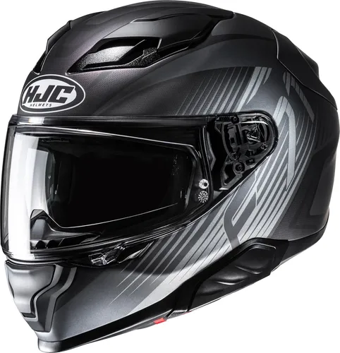 HJC F71 Catos MC5SF Integralhelm Schwarz/Grau M - Der HJC F71 Catos Integralhelm vereint sportliches Design mit modernster Sicherheitstechnik. Leichte Fiberglas-Schale, hervorragende Belüftung und Pinlock-kompatibles Visier für optimales Fahrvergnügen.