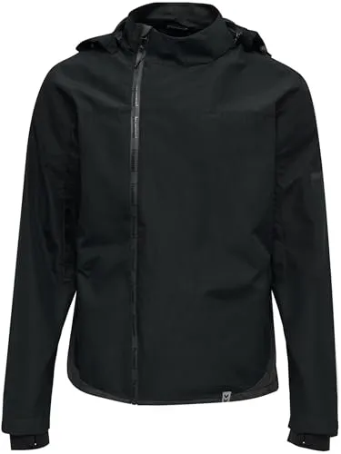Hummel hmlNORTH SHELL JACKET - Wasserdicht und komfortabel in Schwarz - Funktionsjacke aus wasser- und winddichtem Softshell-Material mit abnehmbarer Kapuze und Daumenlöchern für optimalen Wetterschutz und Komfort.