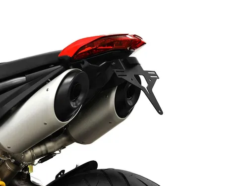ZIEGER Kennzeichenhalter für Ducati Hypermotard 950 - Motorradzubehör mit modellspezifischer Adapterplatte und E-geprüfter Kennzeichenbeleuchtung für optimale Sicherheit und Stil.
