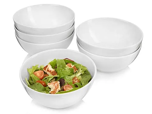 Sänger Salatschalen Set Sunfort 6 teiliges Schalen-Set für 4 Personen aus Steingut, Salatschüsseln Füllmenge: 1,1 l, erweiterbar, Alltag, besonderes Dinner, Familienessen | PREMIUM COLLECTION