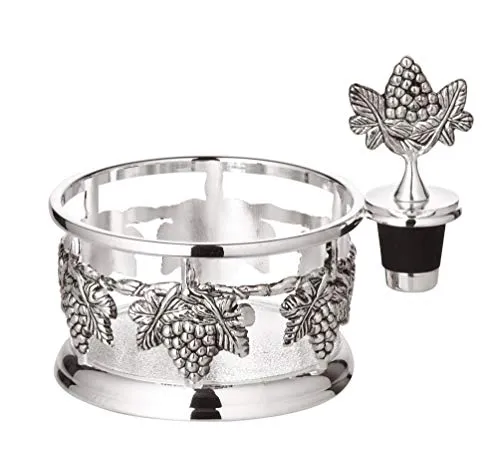 EDZARD Flaschenuntersetzer Trauben in silber von Edzard