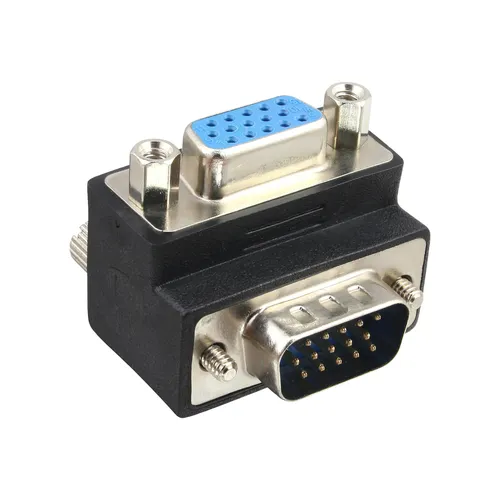InLine® VGA Adapter 90° Winkel 15pol Stecker / Buchse