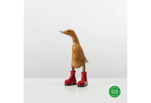 Rikmani Dekofigur Holzfigur Ente Stiefel in rot von Rikmani
