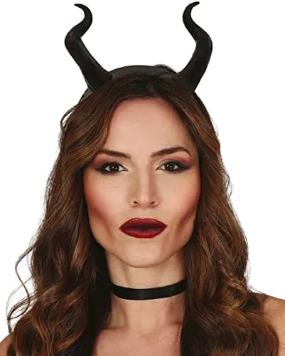 Horror-Shop Dunkle Fee Malefiz Hörner Haarreif als Kostümzubehör