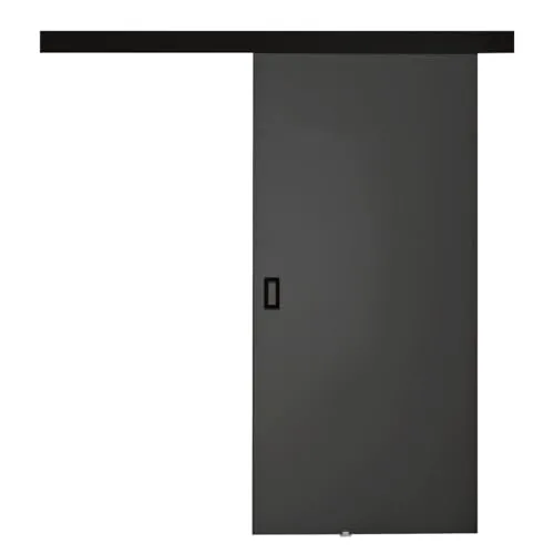 Mirjan24 Schiebetürsystem Fulmar mit Selbstschließer, Innentüren, Komplett-Set für Schiebetüren mit Trennwände (Anthrazit, Modell 100.)