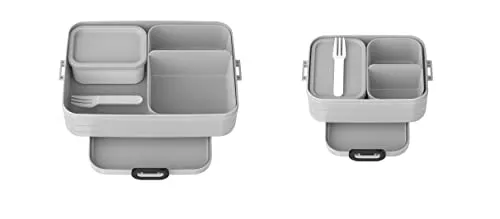 Mepal Lunchbox Duo Pack - Midi + Large - Brotdose für Erwachsene - Praktisches 2-tlg. Set mit Fächern und Bento-Einsätzen. Ideal für frische Snacks und Reste. Robust und stilvoll, perfekt für unterwegs. Mikrowellengeeignet ohne Deckel.