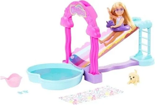 Barbie - Chelsea - Puppe und Zubehör Wasserrutsche