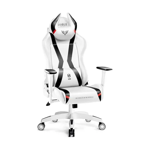 Diablo Gaming Stuhl X-Horn 2.0 - Ergonomischer Bürostuhl für Gamer - Bürostühle mit ergonomischem Design, verstellbaren 3D Armlehnen und einem langlebigen Metallrahmen für optimalen Sitzkomfort während stundenlanger Gaming-Sessions.