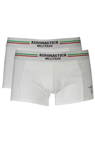 Aeronautica MilSCOBX002J508 Herren-Boxershorts XXL, Weiß 73009 - Herren-Boxershorts aus hochwertiger Baumwolle, bequem und stylisch für den perfekten Tragekomfort im Alltag.