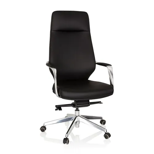 hjh OFFICE Profi Chefsessel VELVET Kunstleder - Bürostühle mit eleganter VELVET-Oberfläche, ergonomischer Rückenlehne und höchstem Sitzkomfort für lange Arbeitsstunden.