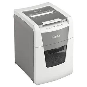 Leitz Aktenvernichter IQ Small Office 100, 8012 - Aktenvernichter für Büros mit Mikroschnitt P5, vollautomatisch schreddert bis zu 100 Blatt, leise und mit Anti-Papierstau-Technologie für effizientes Arbeiten.