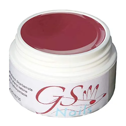 GS-Nails UV Farb-Gel für Nail-Art & Nagel-Design - 5 ml UV-härtendes Cover-Gel - Nail-Gel - selbstglättendes Nagel-Gel - Schlamm Braun 44 - B2