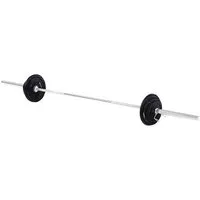 Sport-Thieme Langhantel-Set 60 kg oder 85 kg - Individuelles Langhantel-Set für vielseitiges Krafttraining. Inkl. Federfeststeller für schnellen Wechsel der Hantelscheiben. Hochwertige Materialien für robusten Einsatz im Fitnessbereich.