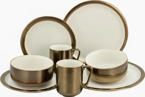 CreaTable Geschirr-Set 8-teilig in gold von CreaTable