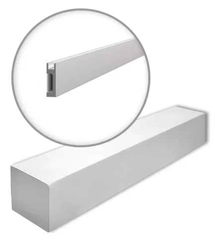 NMC IL10-box WALLSTYL Sockelleisten Set mit 14 Stuckleisten - Stuckleisten Set für den Innenbereich, ideal für moderne Räume. Leicht und robust, perfekt für indirekte Beleuchtung mit einer Gesamtlänge von 28 m.