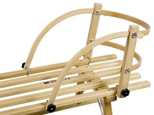 Schlittenlehne Holz Davos - Hochwertige Holzlehne für Schlitten, sorgt für zusätzlichen Komfort und Sicherheit beim Rodeln in der Natur.