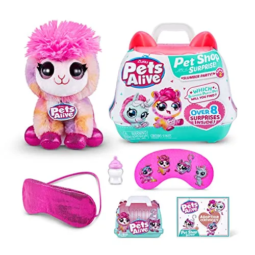 Pets Alive Pet Shop Surprise - Spielset Tierhandlung Serie 2 Pyjamaparty Lama (elektronisches Plüschtier)