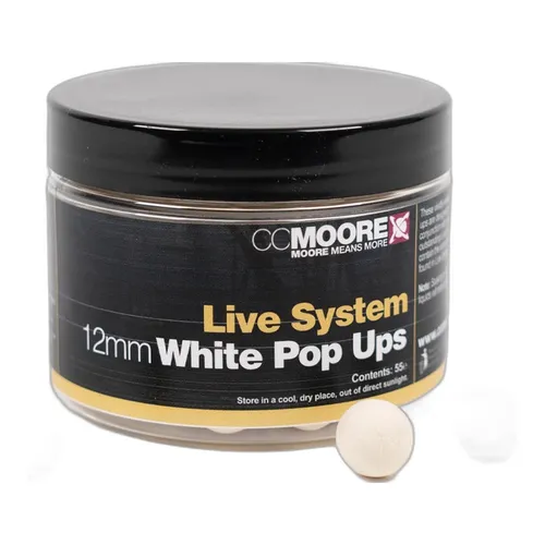  CC Moore Live System White Pop Ups 12mm - 30g Boilies 316,33€/1kg