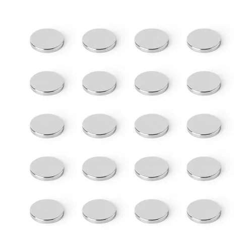 Strong Magnets Neodym Magnet - Rund 15 x 1 mm - 5 Stück - Extra stark, hält bis 800g - Für Magnettafel, Kühlschrank, Whiteboard, Pinnwand, Büro