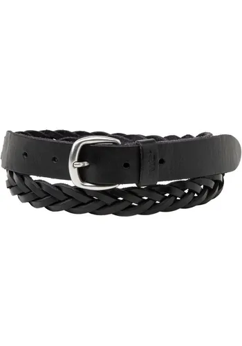 Levi's® Flechtgürtel LV für Frauen - Schwarz 105 - Hochwertiger Gürtel aus 100% Rindsleder, ideal für den casual Look. Mit Logoprägung und einfacher Dornschließe für optimalen Tragekomfort.
