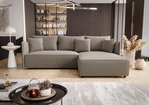Bedante Ecksofa Braun