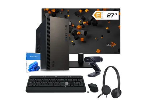 dcl24.de Office PC Set Intel i5-14400, Onboard, 16GB RAM, 1TB SSD, 27