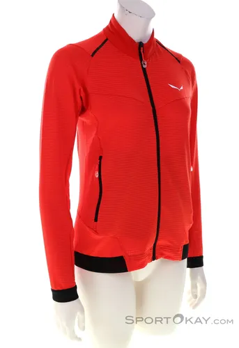 Salewa Pedroc PL 2 Damen Sweater – Rot, Größe 38 - Funktionsjacke für Damen, leicht und atmungsaktiv, ideal für Outdoor-Aktivitäten und wechselhaftes Wetter.
