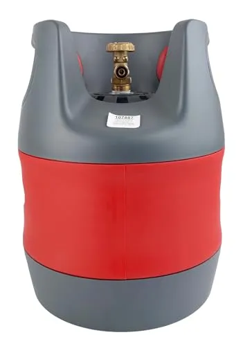 HausundWerkstatt24 5kg CAMPKO Komposit Gasflasche - Gaskartuschen - 12,7 l Propan Gasflasche, extrem leicht mit nur 3,95 kg, ausgestattet mit Füllstop für einfache Handhabung.