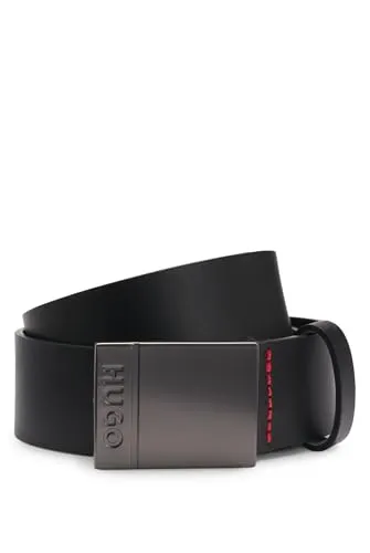 HUGO Goswin_Sz35 Herren-Gürtel - Eleganter Gürtel aus 100% Rindsleder, perfekt für stilbewusste Männer.