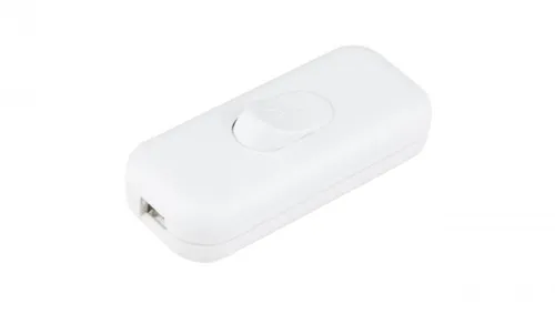 Łącznik przelotowy kołyskowy na kabel KLIK 1-biegunowy 2,5A 250 V biały 09046